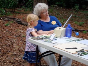 Volunteers help guide visitors on a Garden exploration